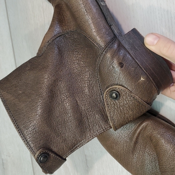 Frye Womens Melissa Button Zip Short Dk Leather 12959 Ankle Boots shoes 8.5 - Picture 16 of 16